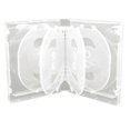 thumbnail image 1 of CD Storage Box 10-Piece Pack CD Case Plastic Double-Sided CD,White, 1 of 5