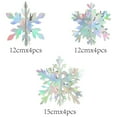 thumbnail image 3 of Bfogop 12Pcs Christmas Hanging 3D Snowflakes Decorations Iridescent Paper Snowflakes Rainbow Snow Flakes Garland for Winter Holiday Christmas Birthday Party Decor Supply 4.8 Inch, 3 of 6