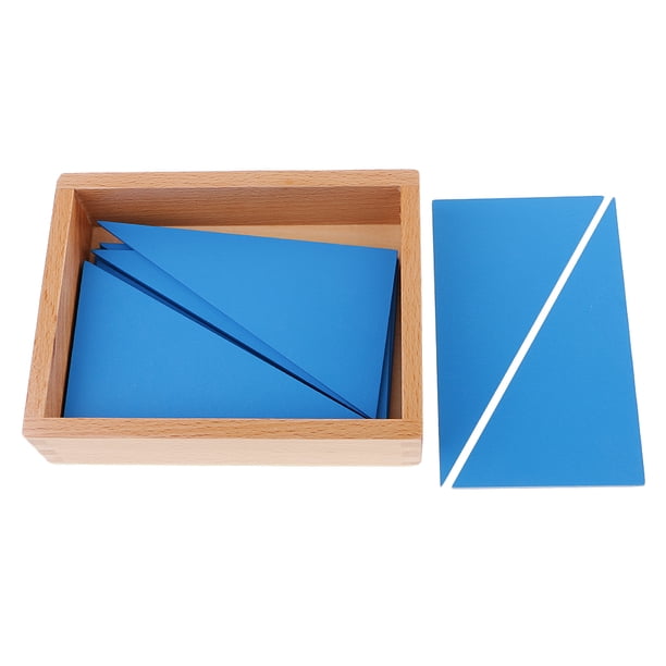 Triángulos Azules de Juguete de Madera de Construcción Sunnimix Juguete de madera Montessori