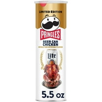 Pringles Miller Lite Beer Can Chicken Potato Crisps Chips, Lunch Snacks, 5.5 oz Canister