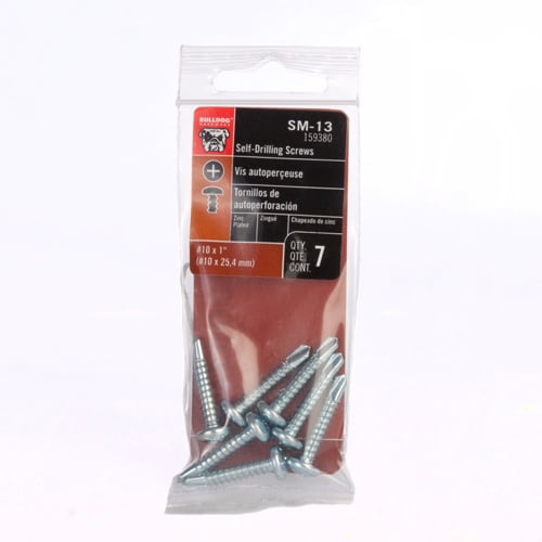 Bulldog SelfDrilling Screws, 1", 7pc