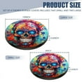 thumbnail image 2 of Electric Stove Burner Covers, Set of 4, Round Burner Cover,8 and 10 Inch,Colorful Fantasy Style Skull with Colorful Splashes, 2 of 4