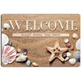 thumbnail image 1 of Starfish Seashell Entryway Doormat Beach Welcome Mats Rugs Indoor/Outdoor, 1 of 1