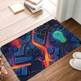 thumbnail image 4 of Yiaed Neon City Map Print Flannel Doormat Mat Outdoor Indoor Door Mats,Welcome Matt Outdoor Front Door Mat Doormat Outdoor Mat Outdoor Mat,16"x24", 4 of 7