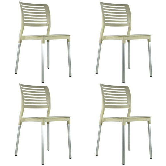 Mundo In Juego de Sillas Crema Galeri Sillas para Comedor 4 Piezas Restaurante-Café