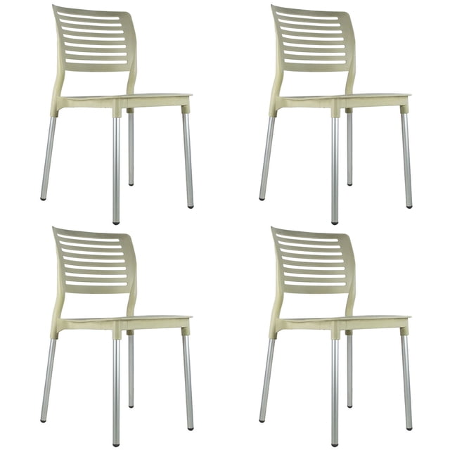 Mundo In Juego de Sillas Crema Galeri Sillas para Comedor 4 Piezas Restaurante-Café