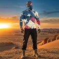 thumbnail image 5 of GrmtClth Men's Fishing Shirts 2026 Independence Day American Flag Pattern Camping Long Sleeve Fashion Hoodies with Face Mask Upf 50+ Sun Protection Tops Red 4XL, 5 of 9