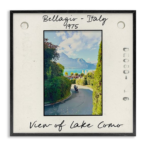 Stupell Industries Italy Travel Vintage Photo Landscape & Nature Painting Black Framed Art Print Wall Art, 12 x 12
