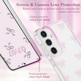 thumbnail image 2 of Case for Samsung Galaxy S25, Clear Cute Ribbon Bowknot Pattern Aesthetic Transparent Phone Case Raised Camera Protection Stylish Slim Soft Durable TPU Protective Cover for Women - Pink, 2 of 10