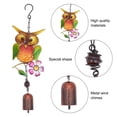 thumbnail image 3 of 1box 1pc Spray Painted Iron Wind Chimes Small Wind Bells Handmade Glass Pendants Owl Colorful 328mm, 3 of 7