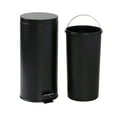 thumbnail image 3 of Honey-Can-Do 7.92 Gallon Indoor Round Step Trash Can, Matte Black, 3 of 6