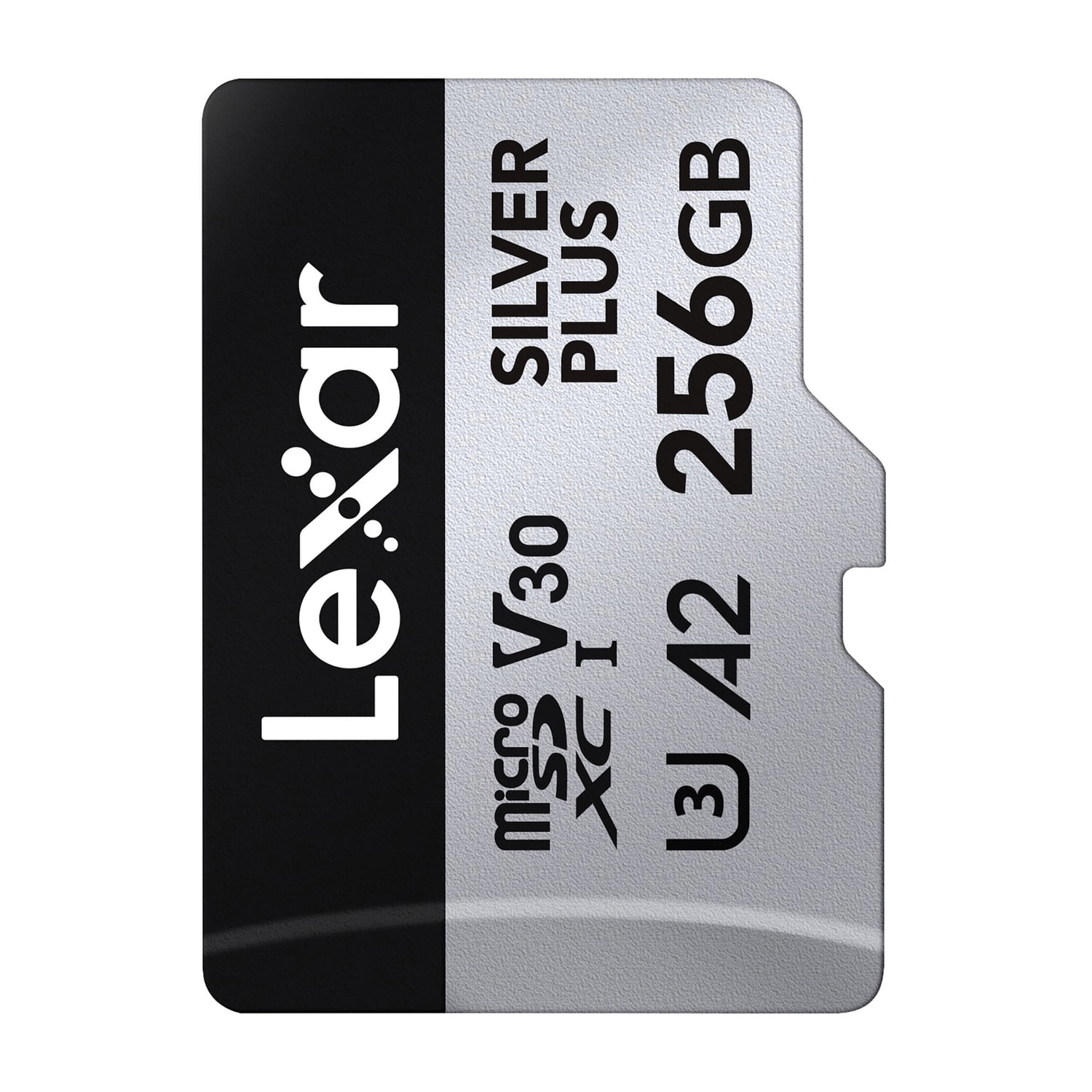 Lexar Professional SILVER PLUS Series microSDXC UHS-I Card with SD Adapter (256 GB), LMSSIPL256G-BNANU