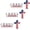 3pcs, variant on Jinerra Blessed Jesus Edition Cross Emblem Metal Badge, Raised Letter 3D Chrome Christian American Flag Car Emblem for Truck SUV, Christian car Accessories
