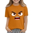 thumbnail image 6 of Twczz Boys Funny Graphic T Shirts- Soft Short Sleeve Cotton Crewneck Kids Summer Tees Orange Size 5, 6 of 6