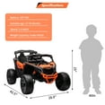 thumbnail image 3 of Kojooin Licensed Can-Am 12V Ride On UTV for Kids, Dual Motors, Remote Control, All-Terrain Tires, LED Lights and Spring Suspension, 3 of 7