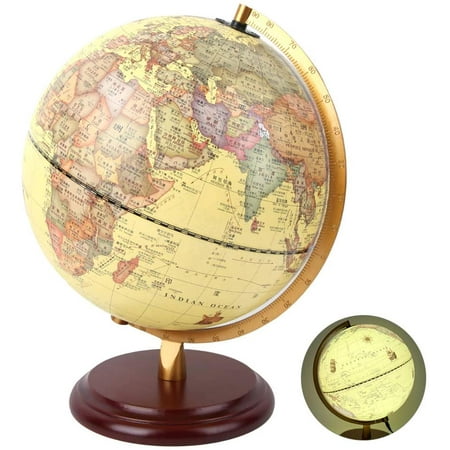 Geographic Tools Globes And Maps 3D Antique Globe World Globe,Geographic Globes Desktop Decoration With  Light Teaching Tool School Supplies 25Cm(#1) | Walmart Canada