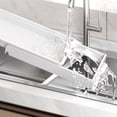 thumbnail image 4 of BeesClover Pull Out Dish Racks Kitchen Under Sink Organizer, Cabinet Slide Out Dish Drying Rack With Drainboard, Carbon Steel Sliding Drawer Pantry Shelf, 4 of 7