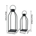 thumbnail image 6 of HUISZJ Modern Farmhouse Lantern, 12.6''/ 15.7'' Set of 2 Black Metal Lanterns, Lanterns Decorative for Patio Front Porch, 6 of 9