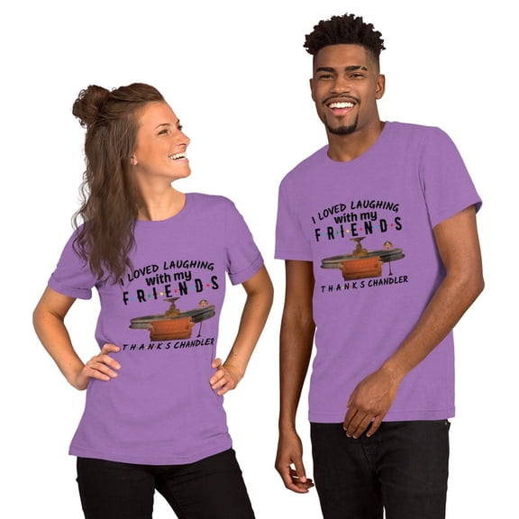 Friends thanks for the Laughs Chandler - Unisex t-shirt (Heather Team Purple, M)