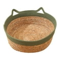 thumbnail image 2 of Cat Scratcher Bed Handmade Straw Cat Bed Basket for Indoor Cats Breathable Pet House Nest Scratch-Resistant for Furniture Protection Green 35cmx13cm, 2 of 6