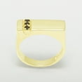 thumbnail image 4 of LBG British Made 14k Yellow Gold Natural Sapphire Mens Band Ring - 25 size options - Size 7.5, 4 of 6