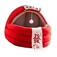thumbnail image 3 of Cama para gatos, nido cálido para gatos de interior, accesorios para mascotas, cama portátil, cómoda y resistente para dormir, cueva para perros M, 3 of 8