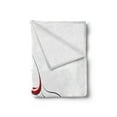 thumbnail image 2 of Engagement Party Soft Flannel Fleece Blanket, Couple Clinking Flute Glass of Wine Forming Heart Shape Splash, Cozy Plush for Indoor and Outdoor Use, 70" x 90", Scarlet and Pale Grey, by Ambesonne, 2 of 5