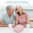 thumbnail image 2 of Corded Landline Telephone, Cute Clear Sound Vintage Phone, Old Fashioned Telephone Desk Decoration for Home, Office, Hotel, 2 of 8