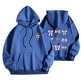 thumbnail image 2 of DDAPJ pyju Womens Fleece Hooded Sweatshirt Oversized Graphic Hoodies Teen Girls Y2K Aesthetic Sweatshirts Blue XL, 2 of 6