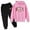 Pink, variant on Kids Hoodie and Sweatpants Set, Long Sleeve Pullover with Graphic Print, 2-Piece Casual Outfit for Fall Winter, [Color], [Size]