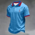 thumbnail image 4 of Men's USA 250th Anniversary Polo Shirt We The People Patriotic Flag Short Sleeve Golf Tee, 4 of 6