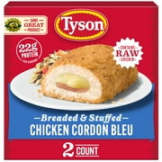 Tyson Stuffed Chicken Breasts Cordon Bleu, 2 Count (Frozen)