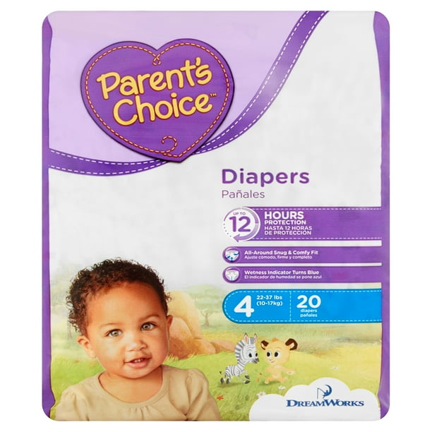 Parent's Choice Diapers, Size 4, 20 Diapers