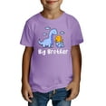 thumbnail image 4 of MEZZALL Big T-Shirt Tshirts Tee For Toddler Boys Big Bro T-Shirt Tshirts Tee Pregnancy Announcement Short Sleeve Clothes, Light Purple, 10-11 Years, 4 of 4