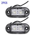 thumbnail image 2 of LED Clearance Car Trailer Caravan 12V 2pcs White Side Marker Lights Tail Waterproof 05W super Lamp Truck Best, 2 of 5