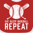 thumbnail image 4 of Inktastic Grunge Eat Sleep Baseball Repeat Boys or Girls Baby Bib, 4 of 4