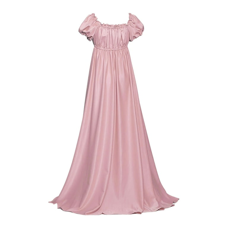Dresses for Women Plus Size Solid Color High Waist Party Vintage Corset  Gown Princess Dress - Walmart.com