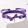 thumbnail image 1 of Pulseras trenzadas con colgante de libélula para hombre y mujer, joyería de moda, brazaletes ajustables hechos a mano, regalos con dijes, 1 of 3
