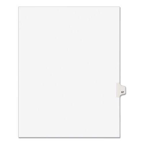 Preprinted Legal Exhibit Side Tab Index Dividers, Avery Style, 10-Tab, 67, 11 X 8.5, White, 25/pack, (1067) | Bundle of 2 Packs