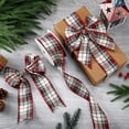 thumbnail image 2 of NAMZI 2.5 Inch x 10 Yards Christmas Wired Buffalo Plaid Burlap Ribbon, Ideal for Xmas Gift Wrapping, DIY Crafts & Birthday Party Decorations, Red Blue, 2 of 3