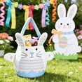 thumbnail image 4 of PEIBang Easter Basket,Easter Bunny Tote Bag Bucket,Spring Egg Hunt Container with Handles and Rabbit Ears for Party Favors, 4 of 6