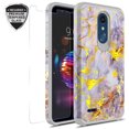 thumbnail image 1 of LG Premier Pro LTE Case, LG K30 (2018) Case, LG Phoenix Plus Case, LG Harmony 2 Case, Rosebono Hybrid Graphic Colorful Slim Armor Skin Cover Armor Case for LG K30 (Golden Purple Marble), 1 of 5
