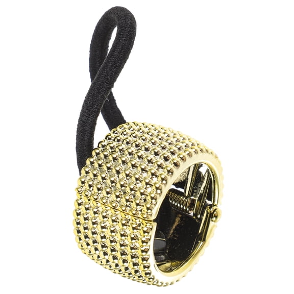 WRISTBIQUE Punk Ponytail Cuff For Women Golden Acrylic Circular 1Set