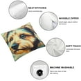 thumbnail image 4 of Autua Cute Pet Schnauzer Dog Pattern Linen Throw Pillow Covers Car Sofa Cushion Cover Pillowcases Home Decor 22x22in, 4 of 5