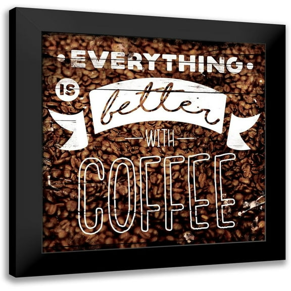 Villa, Mlli 12x12 Black Modern Framed Museum Art Print Titled - Better With Coffee