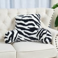 thumbnail image 2 of Home Soft Things DO-IT-YOURSELF Zebra Faux Fur Bedrest Pillow Backrest Pillow, Medium Size 20" x 18" x 17", 2 of 7