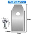 thumbnail image 4 of 45 cuchillas de titanio para todos los robots cortacésped Husqvarn / Automower / Yardforce / Gardena (3G-0,75 mm) con 45 tornillos, cuchillas de repuesto para los modelos 105,310,315,320,420,430x, R40, 4 of 5