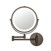 7'' Wall Mounted LED Lighted Makeup Mirror - 10x/1x Magnifying Vanity Mirror 3 Tones Light 360 Swivel, Bronze Oil-Rubbed Finish