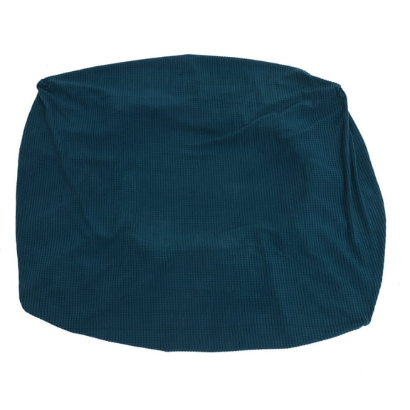 HAMPPLIES 1Pcs Footstool Cover Removable Stretchable Dustproof Waterproof Protective Dark Blue Polyester for Living Room