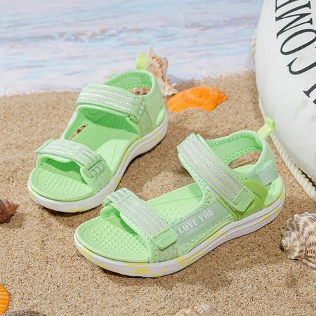 

Girls Sandals Hook And Loop Lightweight Non Slip Outdoor Beach Shoes For Kids Children Spring And Summer